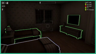 A bedroom in FLASH AND DIE, with the checklist of which items must be in the photo to the right, and the camera settings on the left. There are highlights around the required items for the photo. A bedroom in FLASH AND DIE, with the checklist of which items must be in the photo to the right, and the camera settings on the left. There are highlights around the required items for the photo.