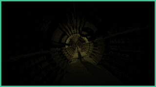 An endless circular tunnel with metal pipes on the walls in Nyctophobia. An endless circular tunnel with metal pipes on the walls in Nyctophobia.