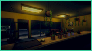 Behind the counter in The Plant Shop, as the front door is open to the car park outside and various plants decorate the shop. There are plants attached to the ceiling and on the counter. Behind the counter in The Plant Shop, as the front door is open to the car park outside and various plants decorate the shop. There are plants attached to the ceiling and on the counter.