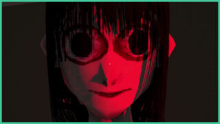 A close up of a character with stringy hair, and wide eyes, shrouded in red light in Channel 4 Midnight. A close up of a character with stringy hair, and wide eyes, shrouded in red light in Channel 4 Midnight.