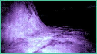 An example of the grainy photos you can take as a rover in MOONROT. It shows uneven terrain, lit up slightly, but with a dark pit of darkness in the distance. An example of the grainy photos you can take as a rover in MOONROT. It shows uneven terrain, lit up slightly, but with a dark pit of darkness in the distance.