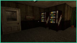 Two vending machines in the hotel in the game, Psycho Inn. There is an axe behind glass on the wall next to a door leading to a hallway. Two vending machines in the hotel in the game, Psycho Inn. There is an axe behind glass on the wall next to a door leading to a hallway.