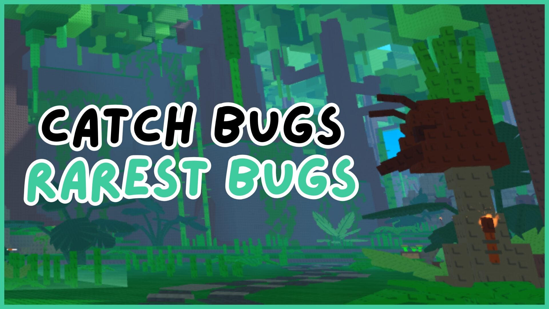 The jungle area in Catch Bugs, where you can catch a variety of bugs, including the rarest bugs.