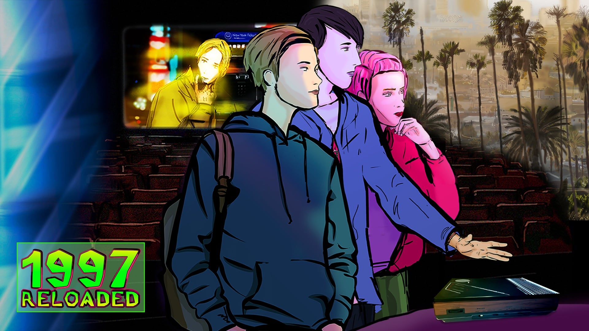 featured image for our news on 1997 RELOADED. It shows neo-retro enhanced comic-style art of some characters from the game.