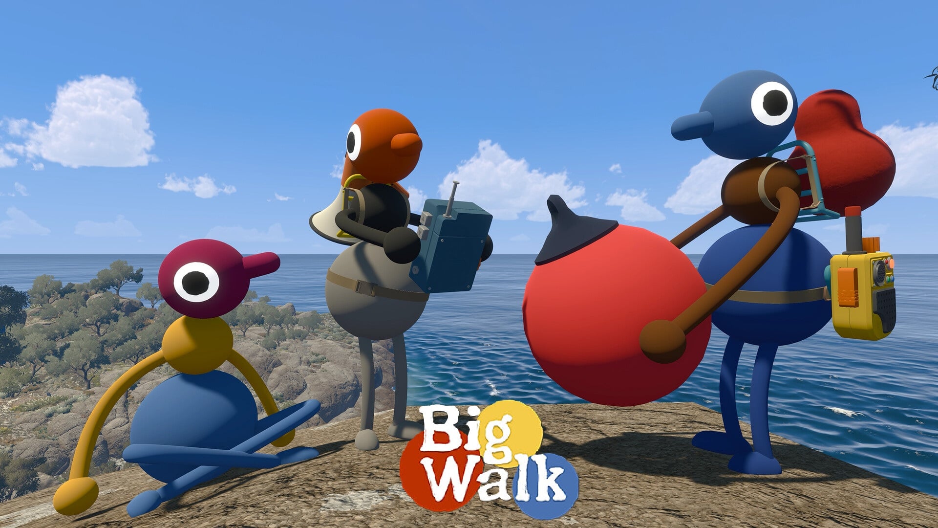 featured image for our news on Big Walk. It shows some cartoonish characters playing with a bomb. These creatures are like ants with three big spheres that make their head, belly and chest.