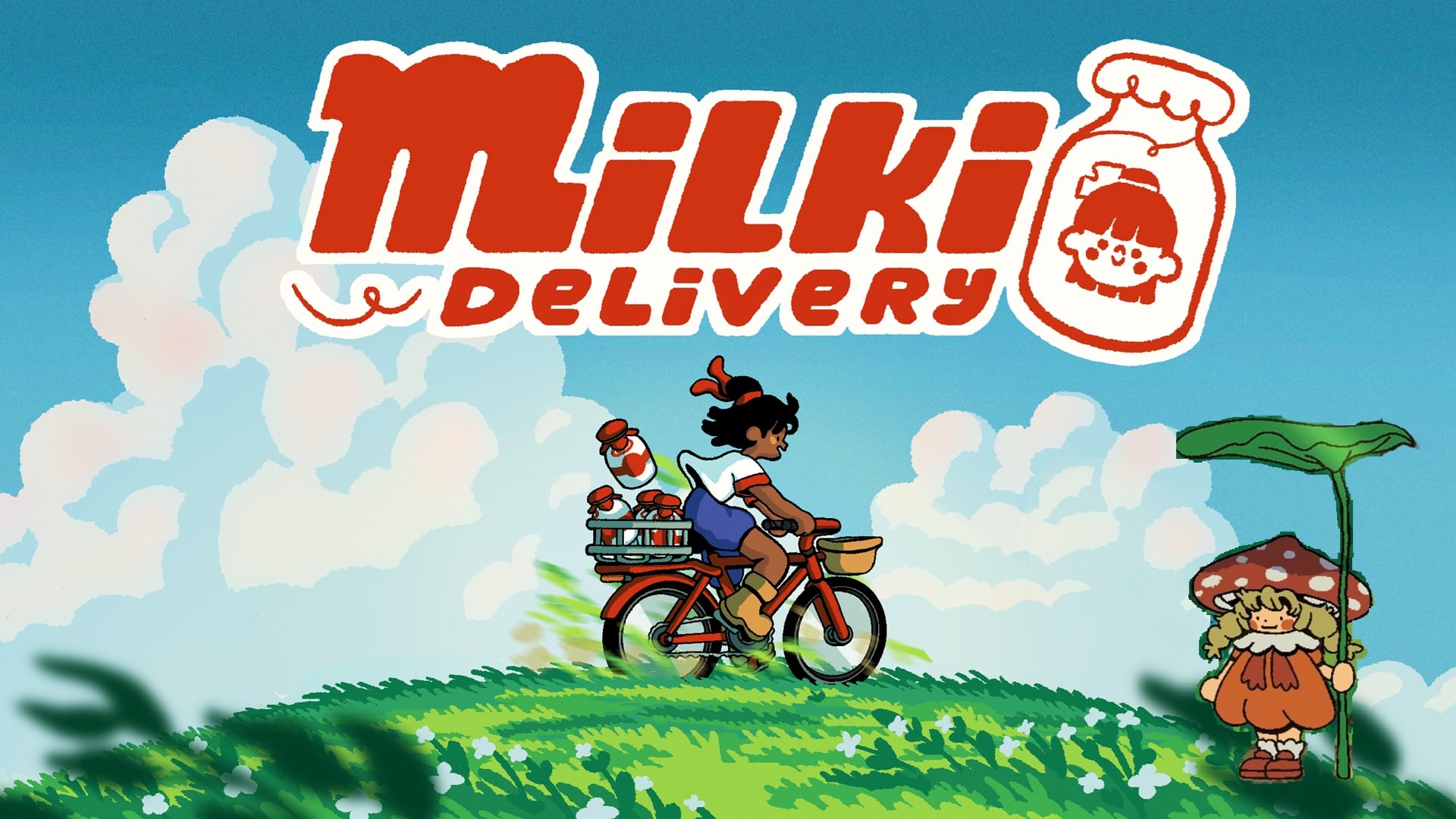 featured image for our news on Milki Delivery. It shows a girl riding a bicycle delivering milk in her village.