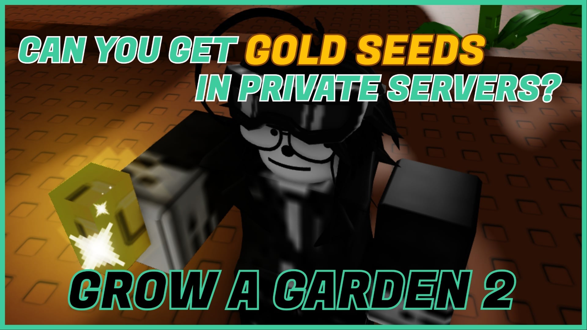 Feature image for our can you get gold seeds in private servers in grow a garden 2 showing a player holding a golden seed during the midas event