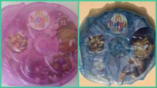 Two of the McDonald's Fairies and Dragons CD-ROMs in their decorated cases. On the left is Violet and on the right is Lily. Two of the McDonald's Fairies and Dragons CD-ROMs in their decorated cases. On the left is Violet and on the right is Lily.
