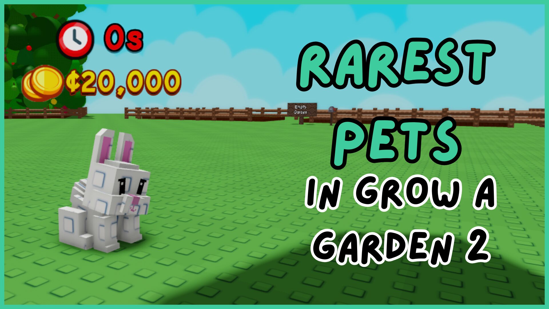 A regular variant of the Bunny pet, which is not one of the rarest pets in Grow a Garden 2.
